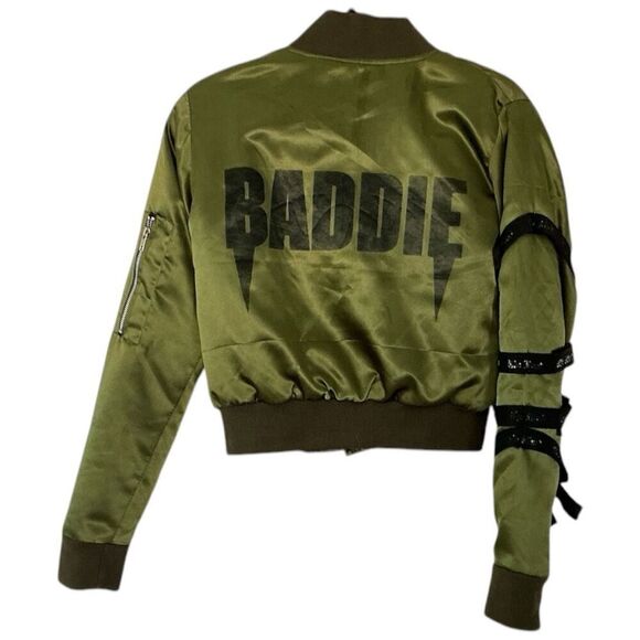 ThugAve Olive Green Bomber Jacket  S - Picture 1 of 6